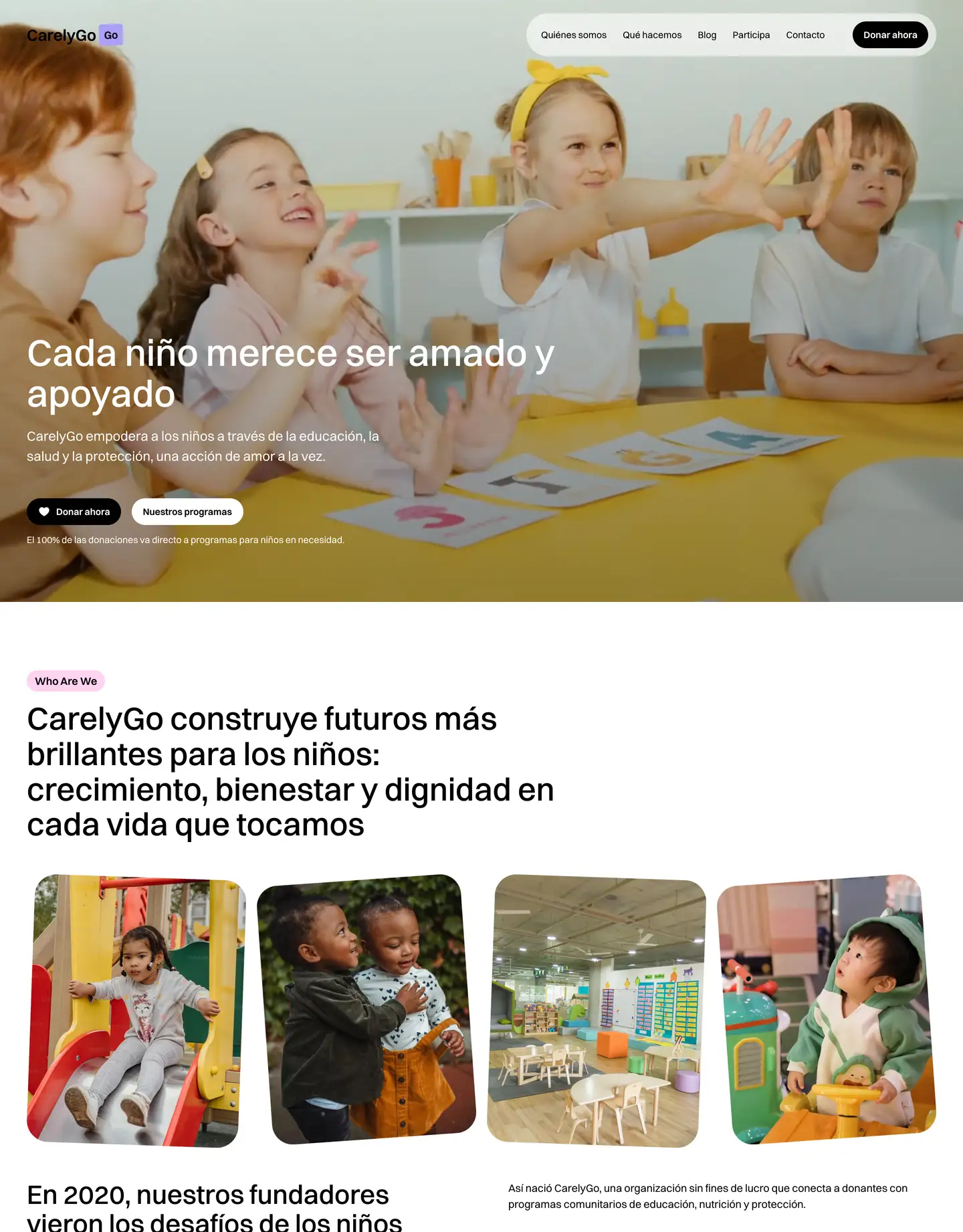 Plantilla de página web para ong e iglesias