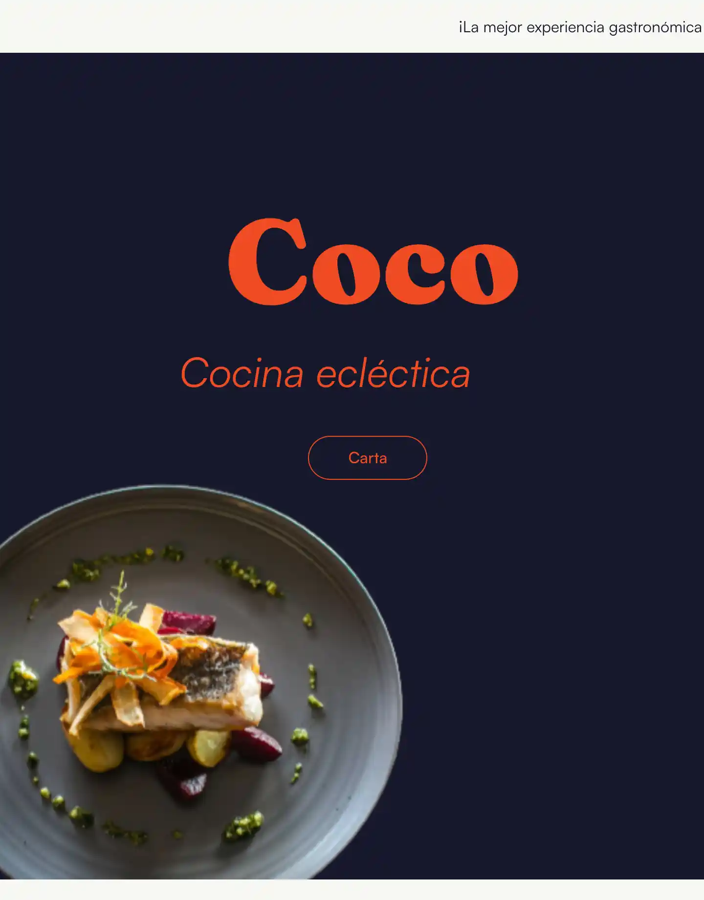 Plantilla de página web para restaurantes y cafés