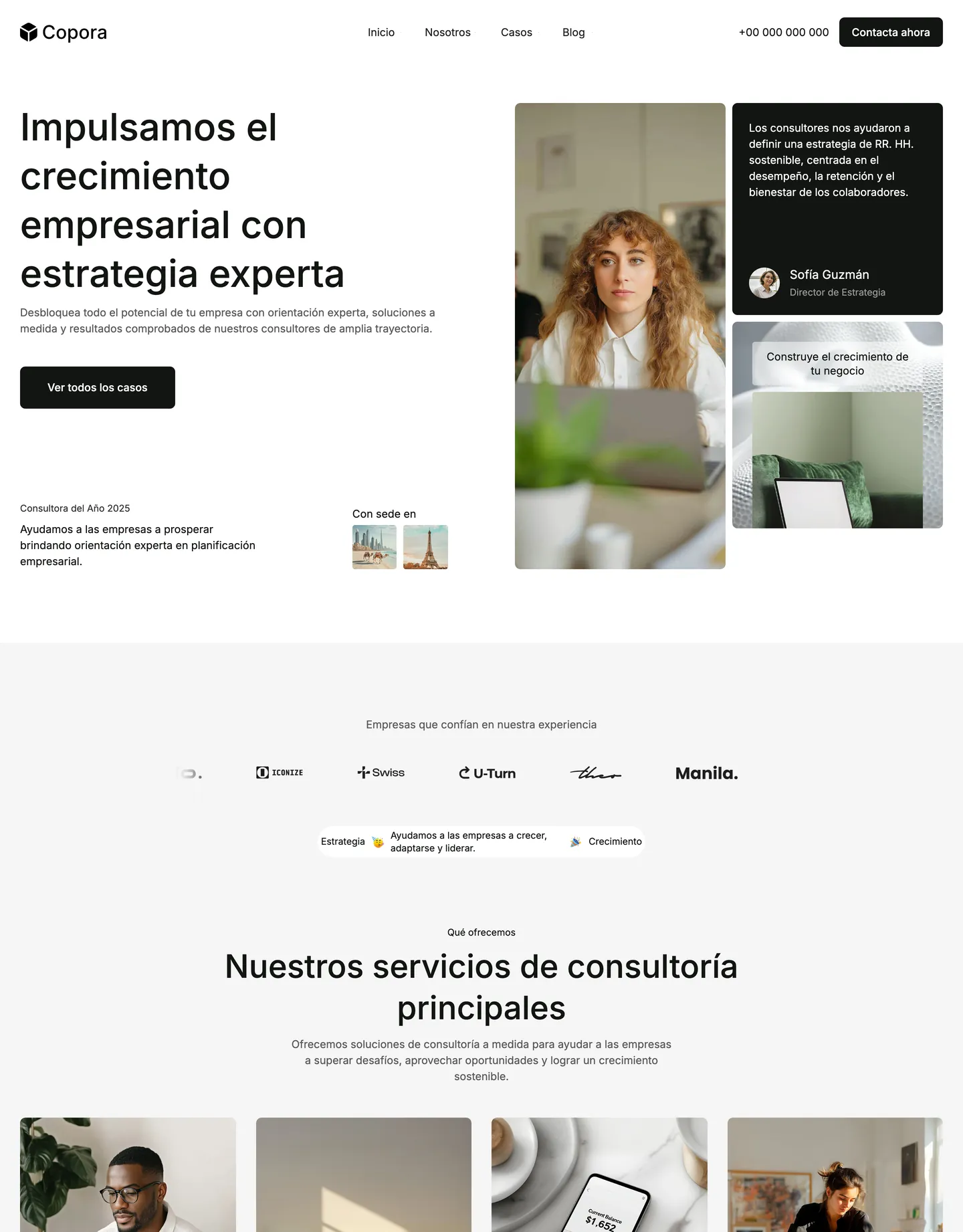 Plantilla de página web para consultoría y coaching