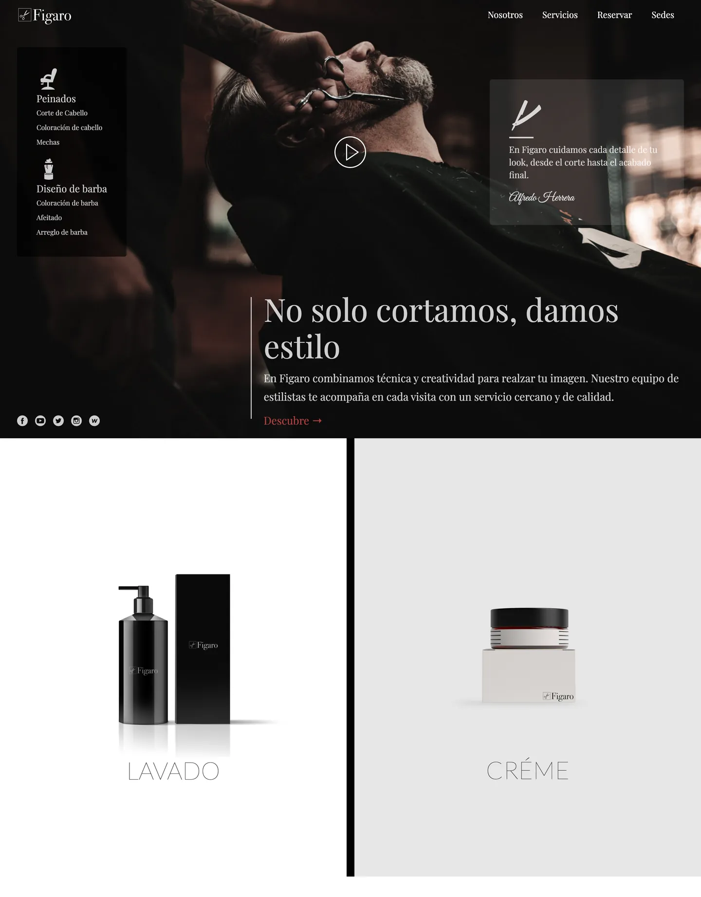 Plantilla de página web para belleza y estética