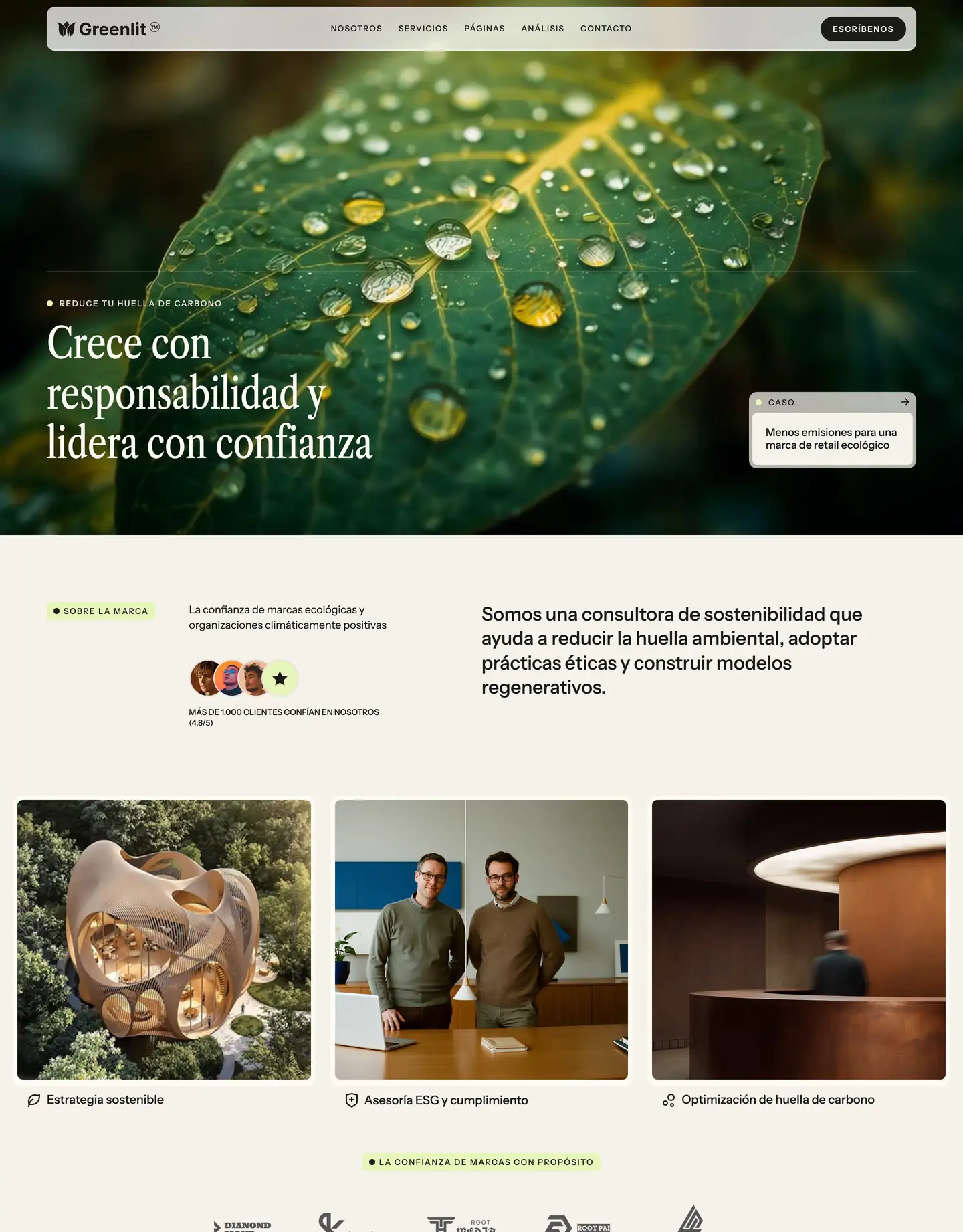 Plantilla de página web para medio ambiente