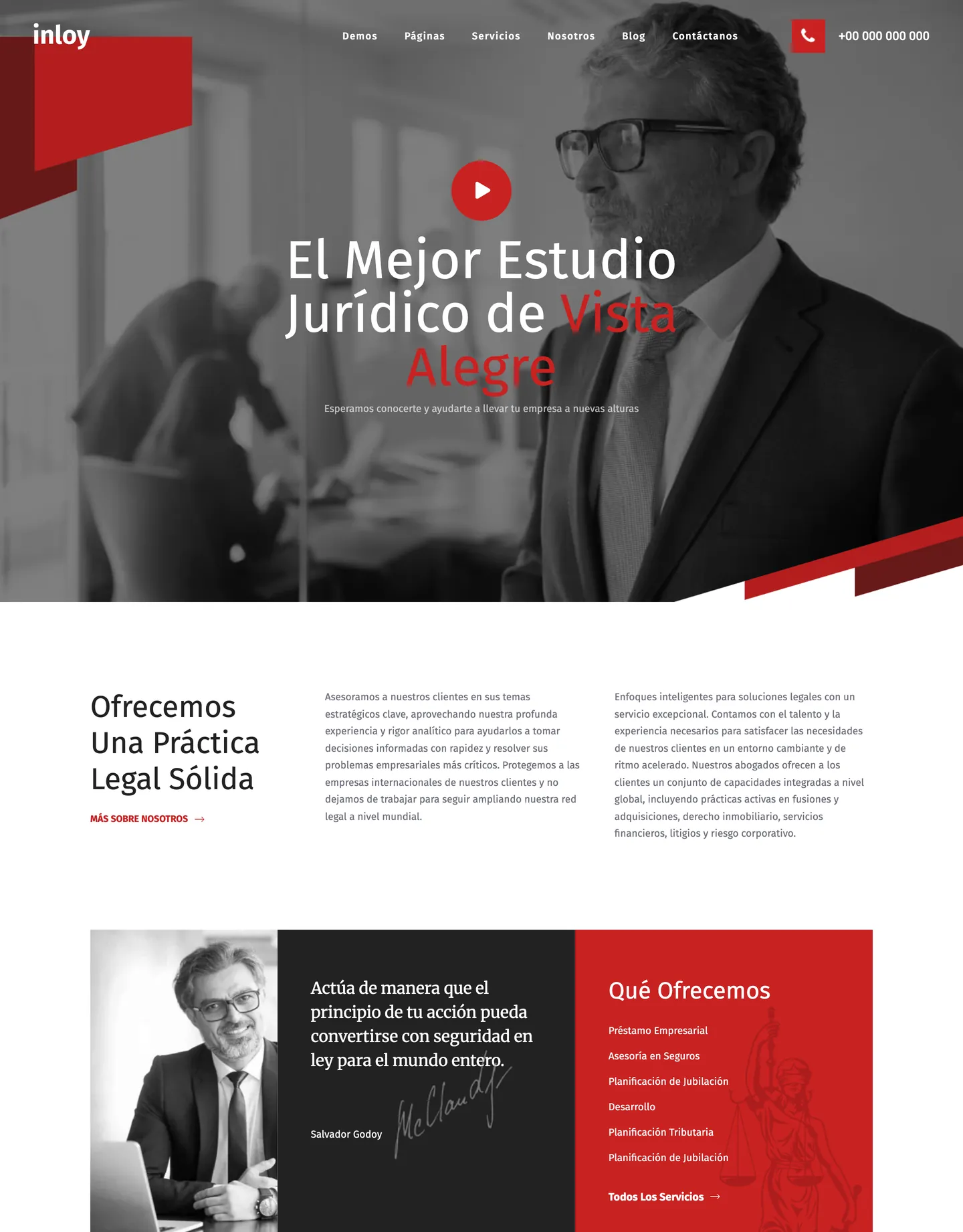 Plantilla de página web para abogados