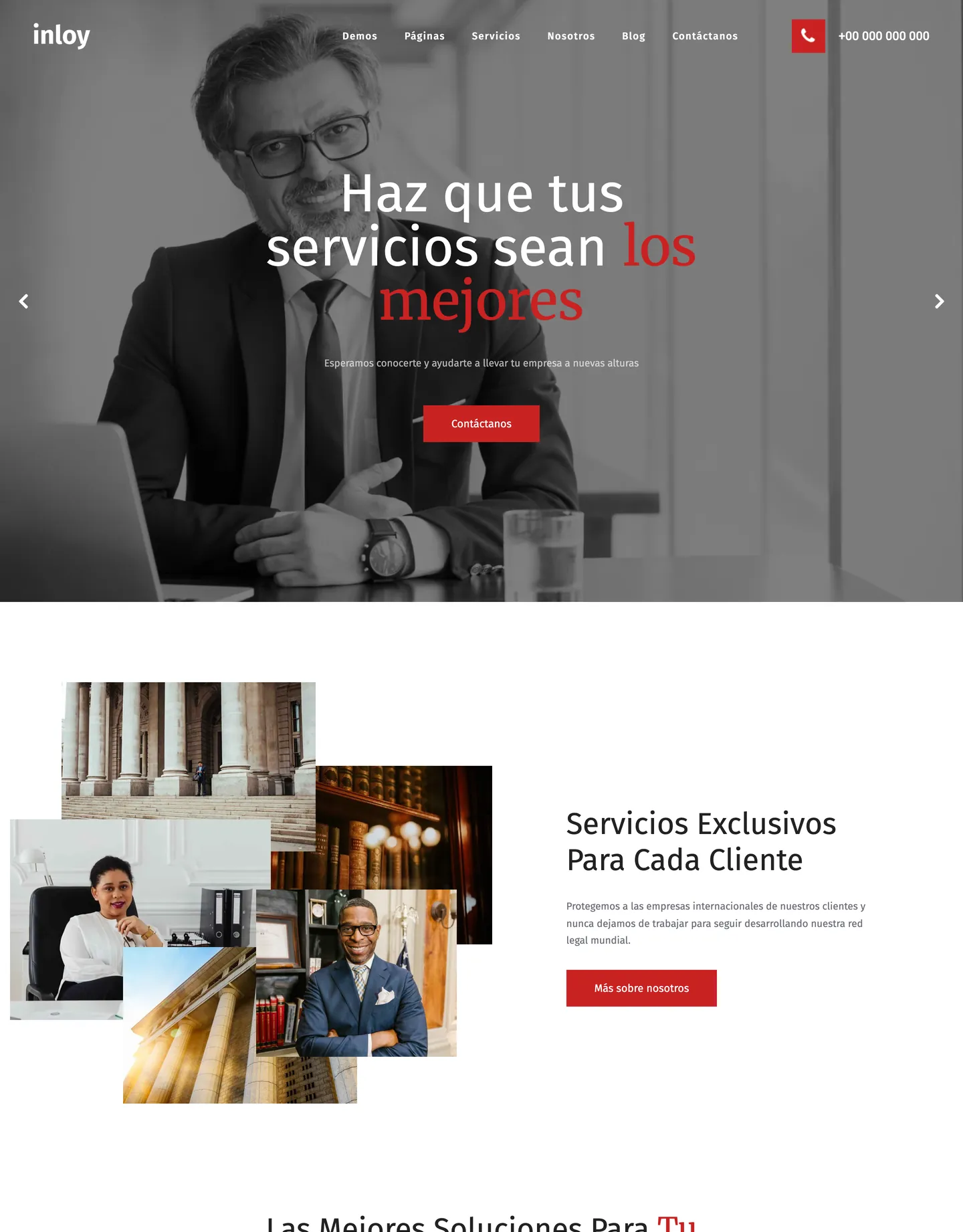 Plantilla de página web para abogados