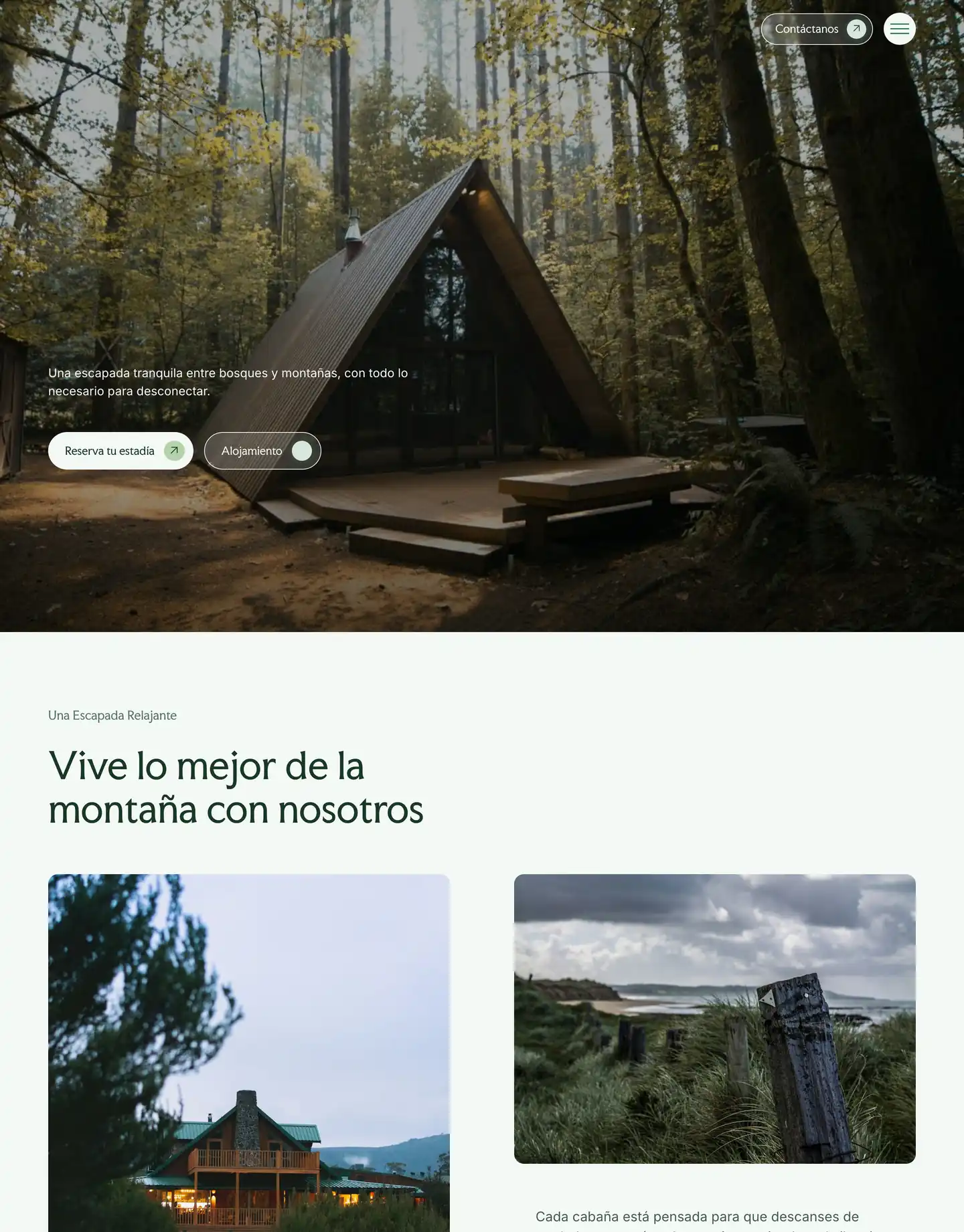 Plantilla de página web para hoteles