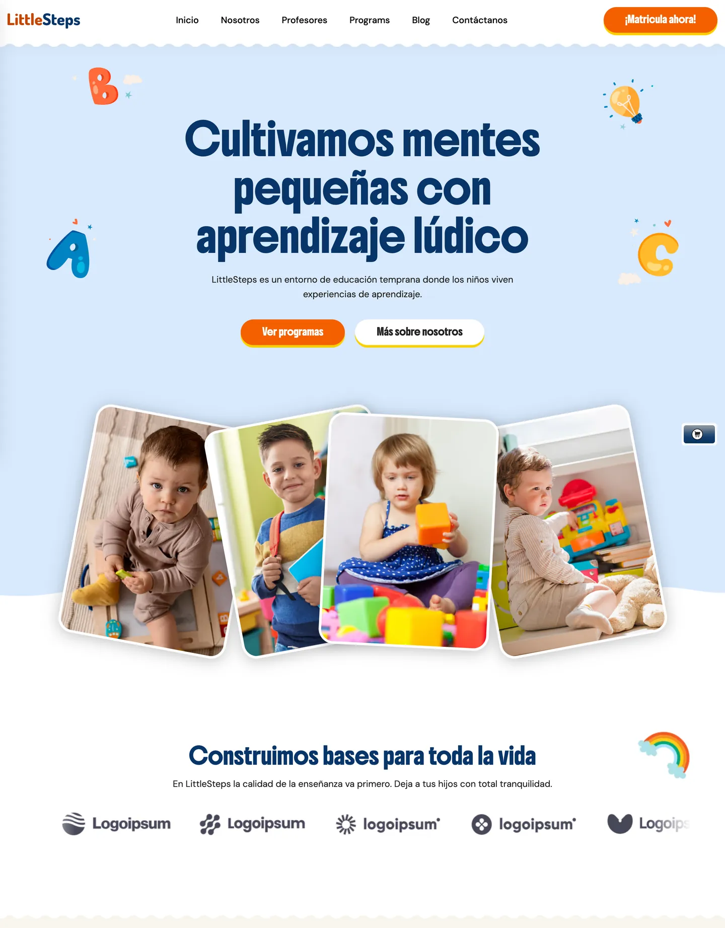Plantilla de página web para educación