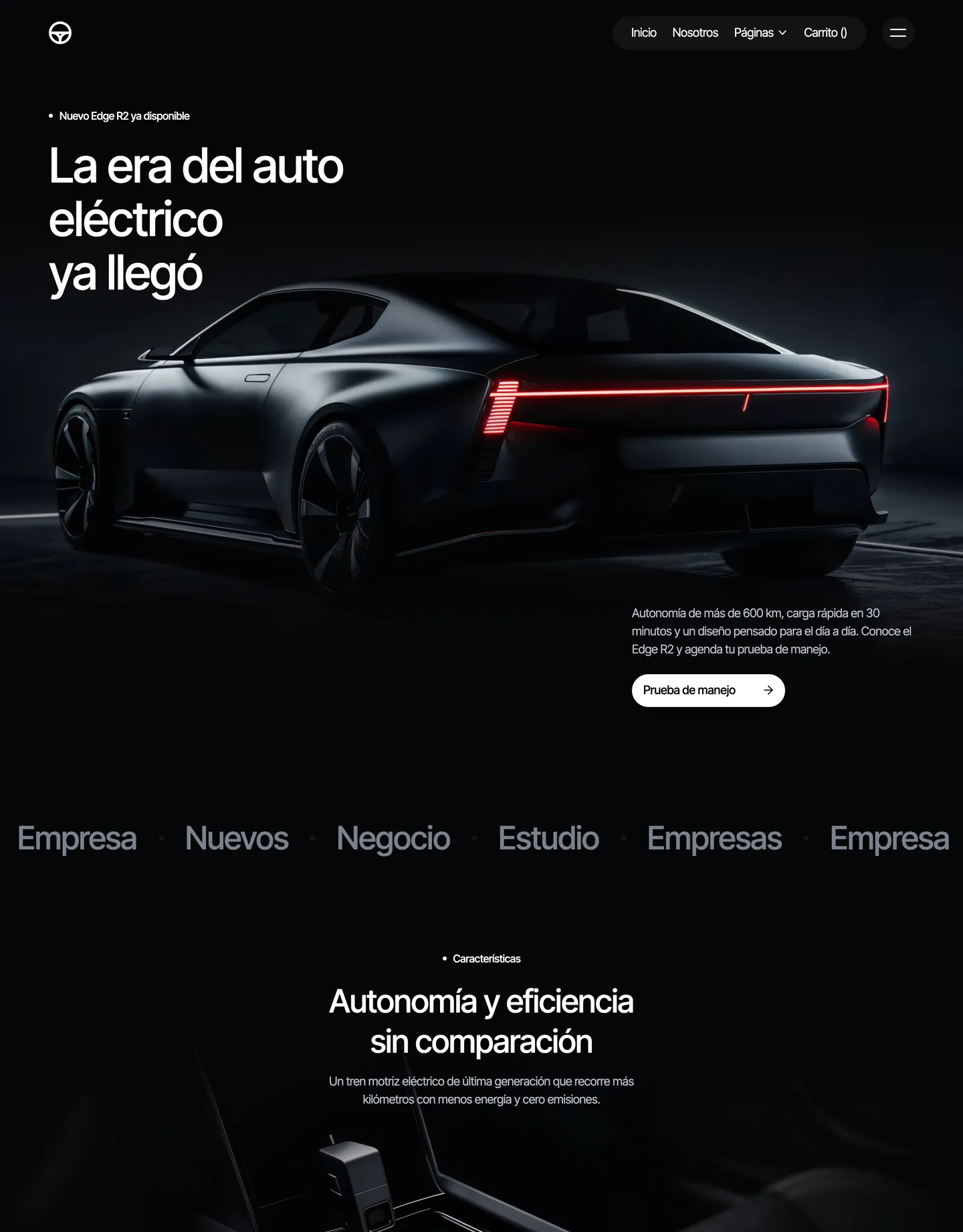 Plantilla de página web para talleres y automotriz