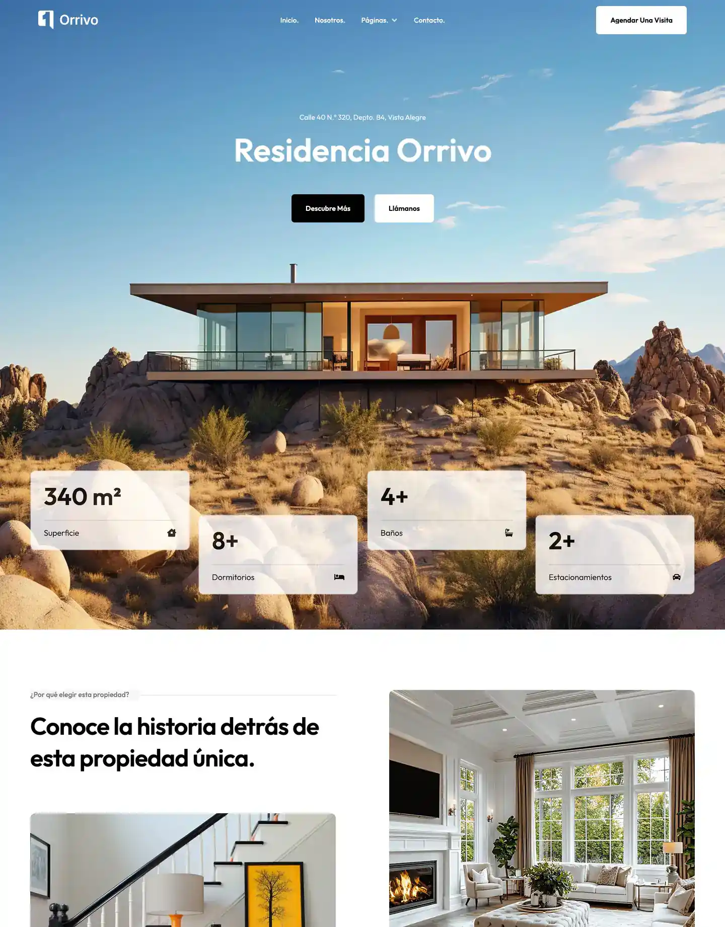 Plantilla de página web para inmobiliarias