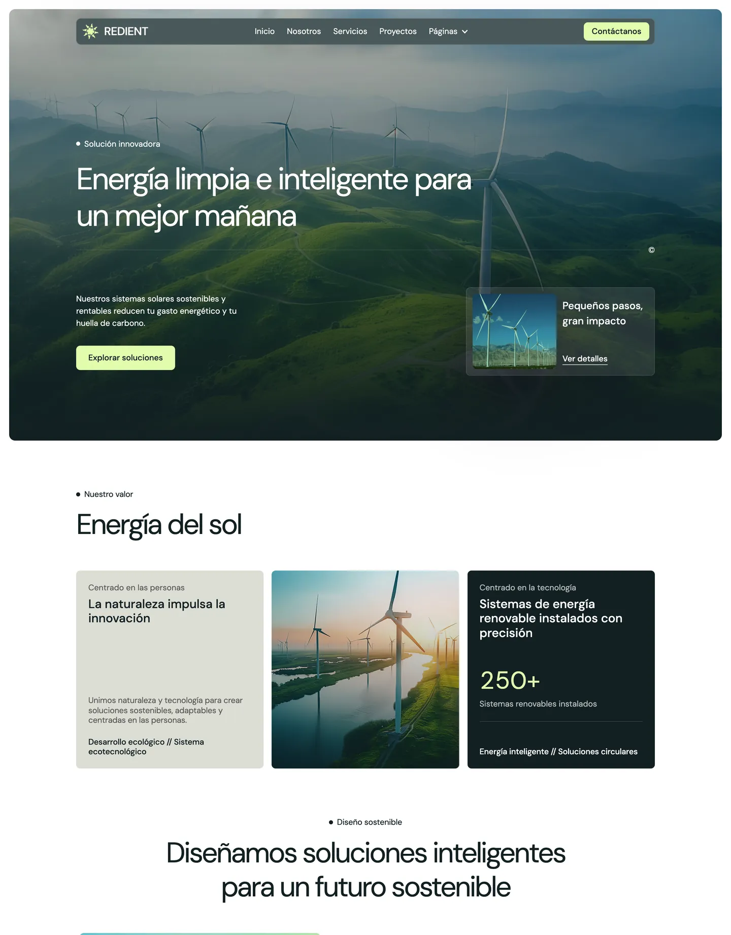 Plantilla de página web para medio ambiente