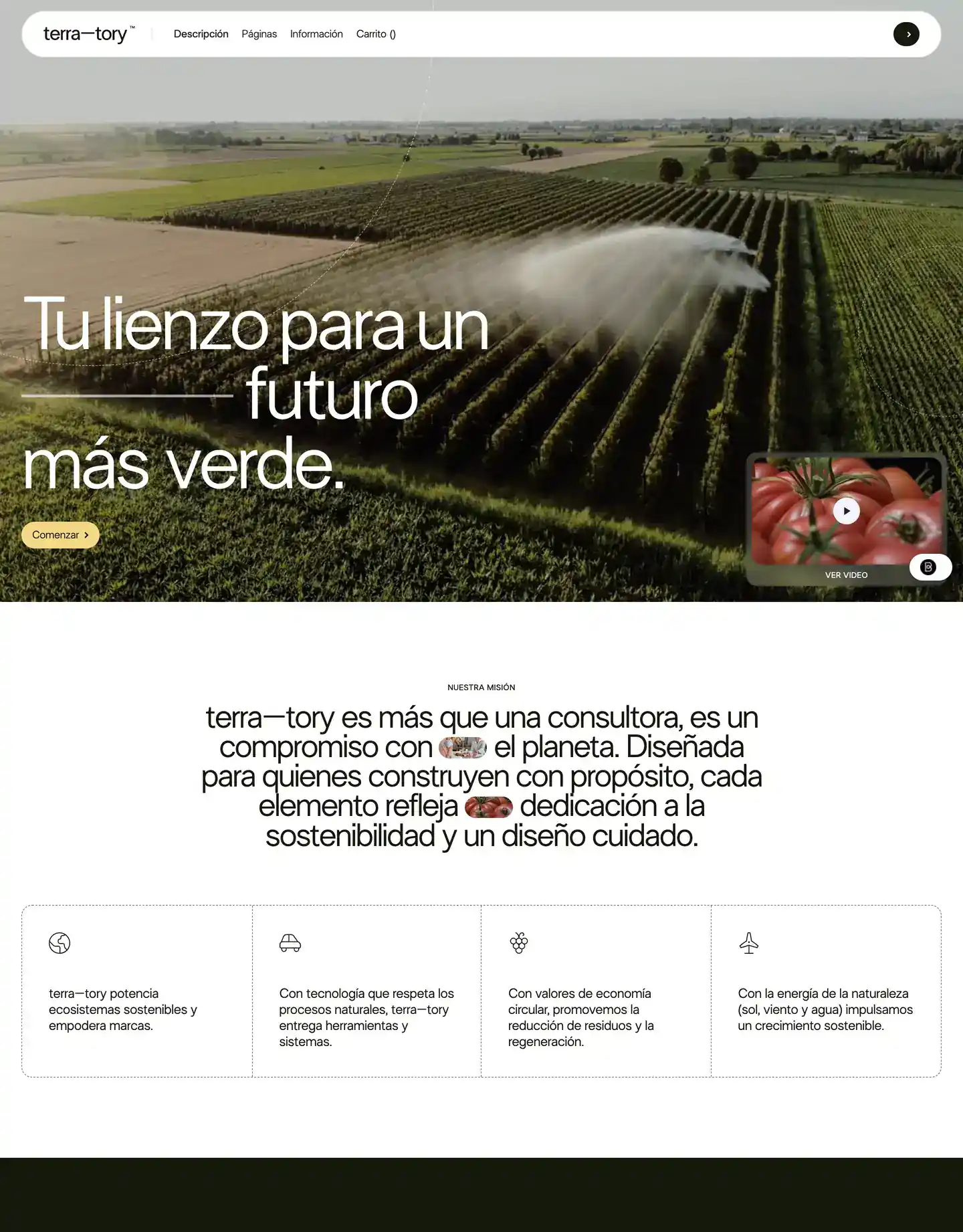 Plantilla de página web para medio ambiente