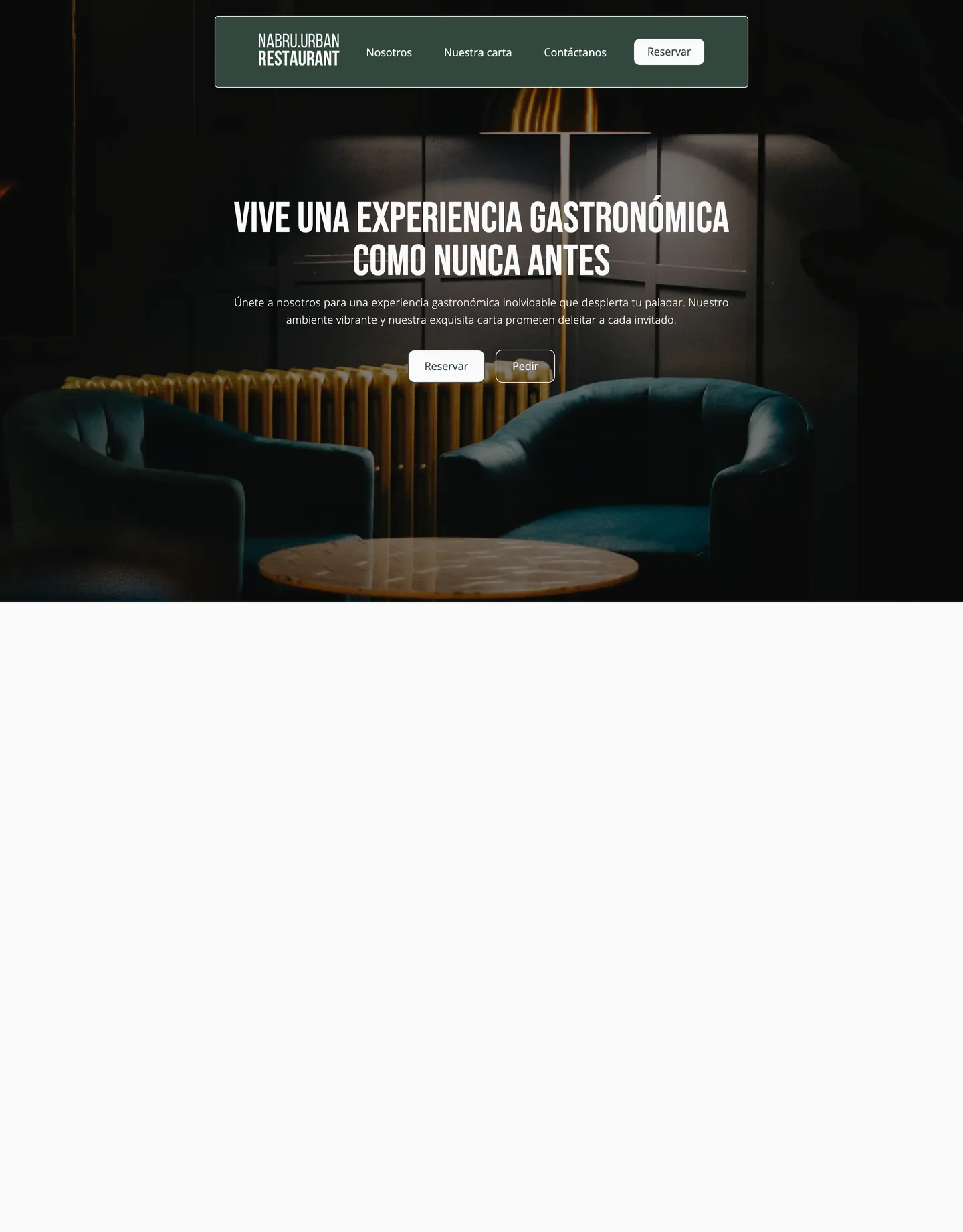 Plantilla de página web para restaurantes y cafés