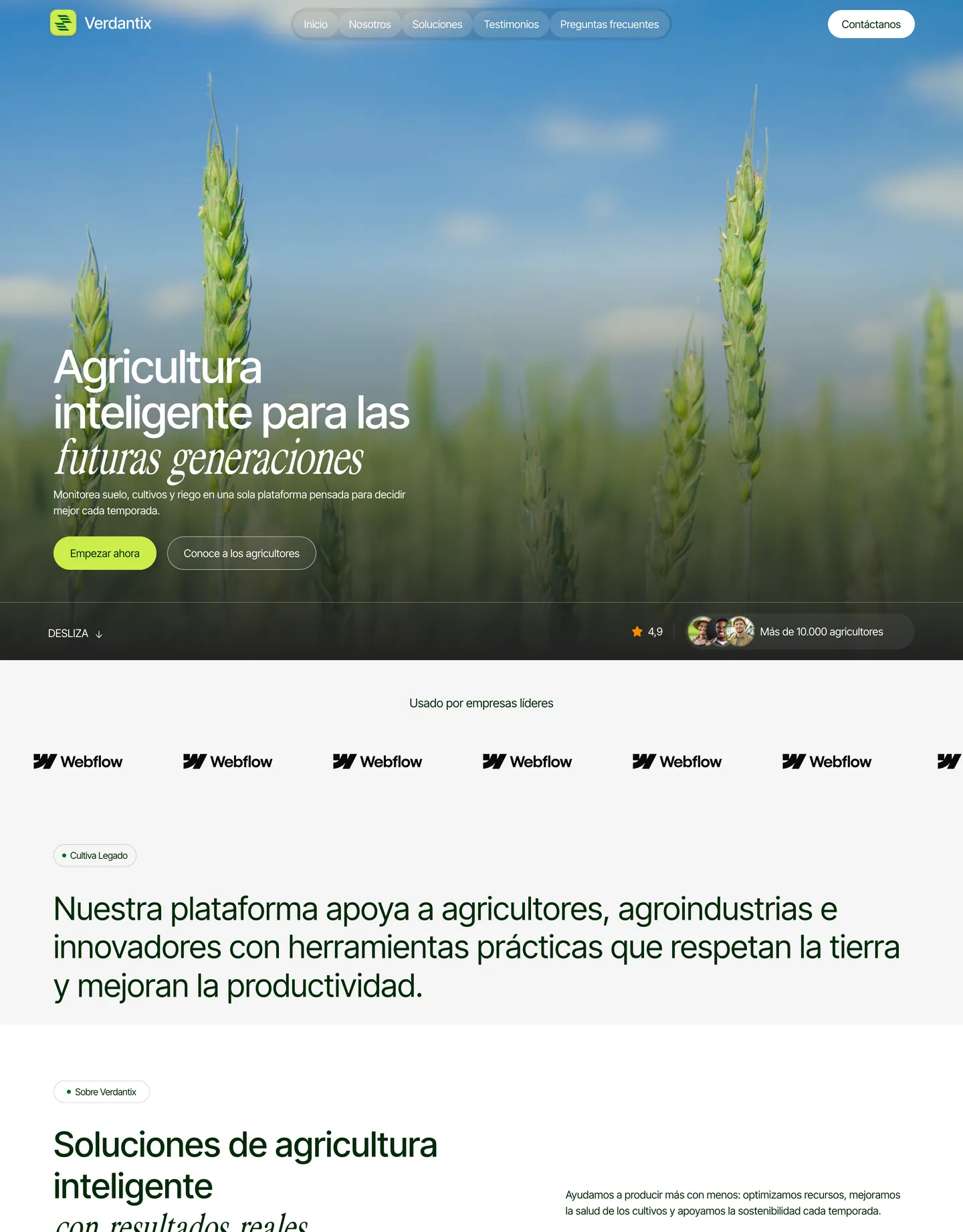 Plantilla de página web para medio ambiente